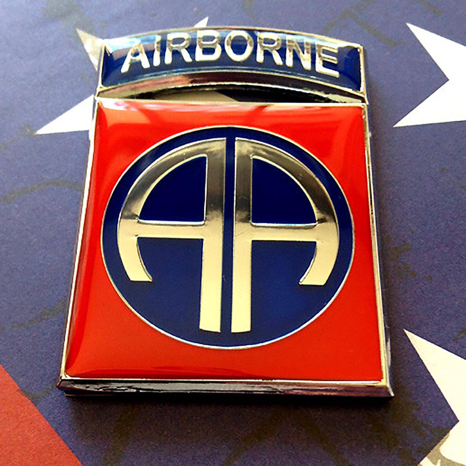 Auto Medals 82nd Airborne Division Metal Car Emblem