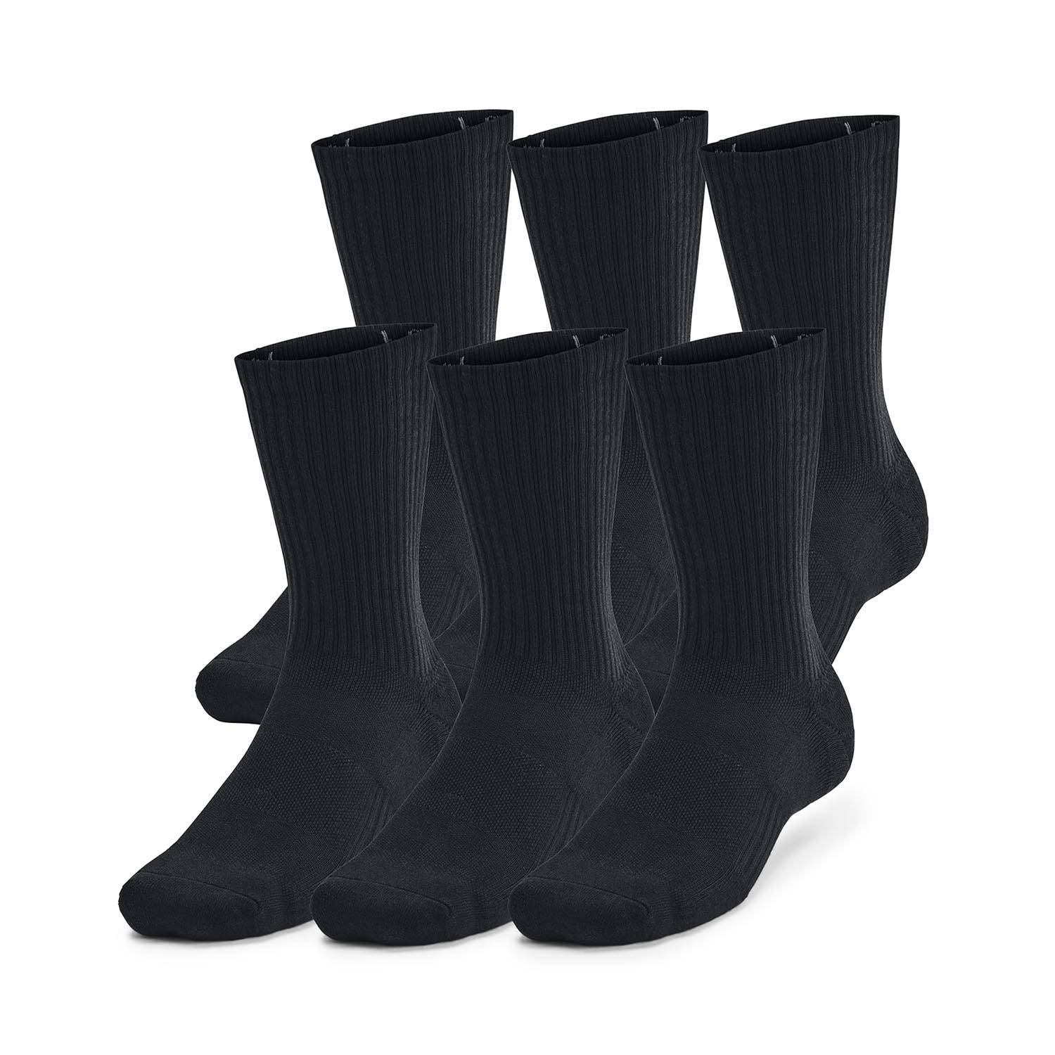 UNDER ARMOUR TRAINING COTTON CREW SOCKS, 6 PACK