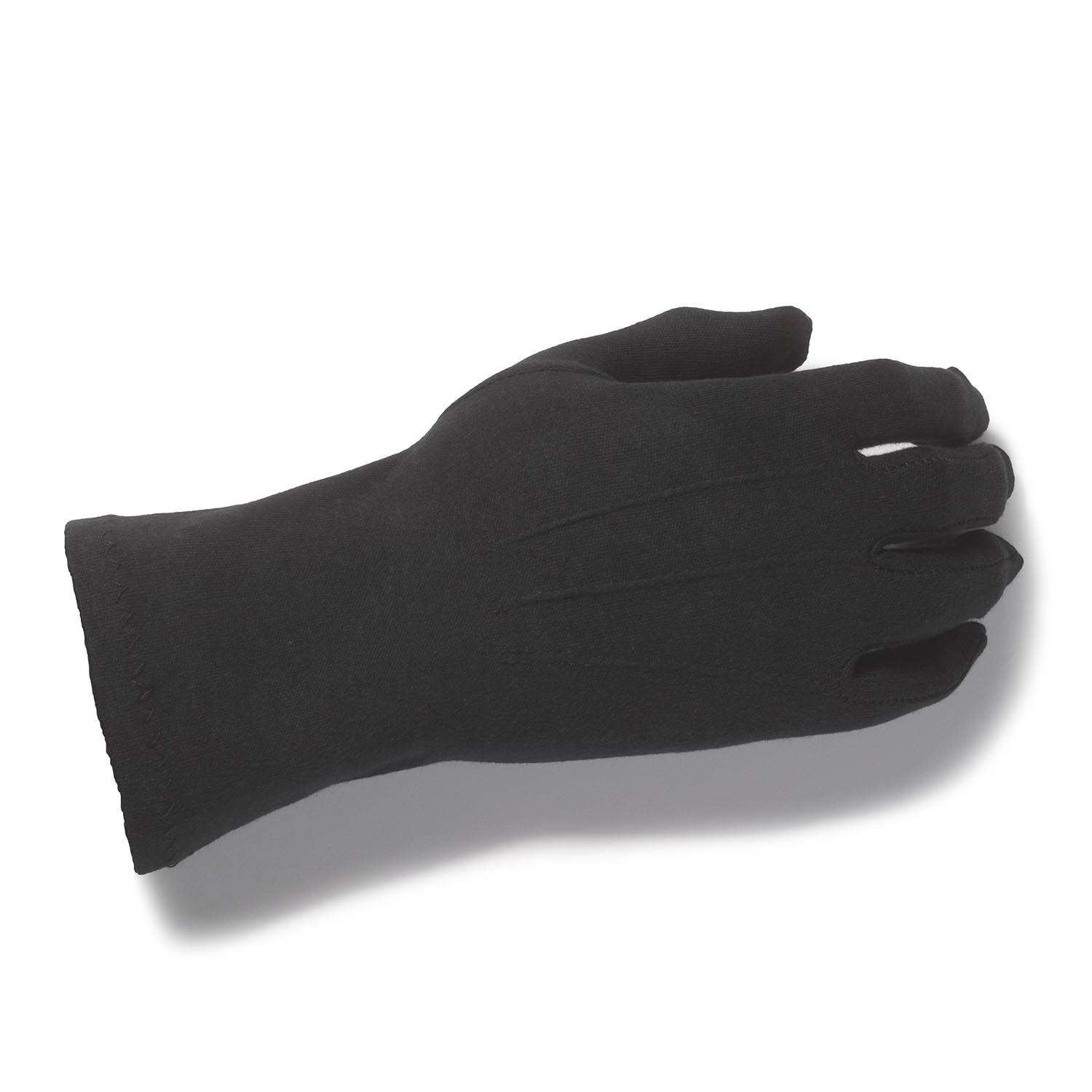 George Glove 12" Black Cotton Slip-On Parade Gloves