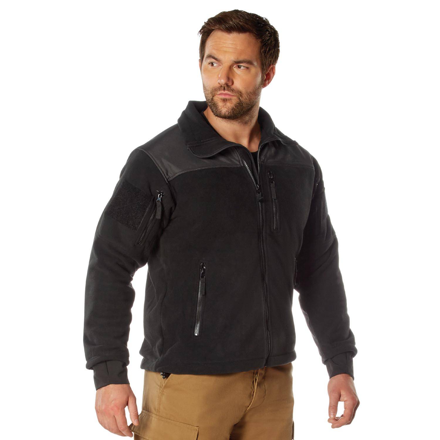 Tactical fleece discount jacket with hood