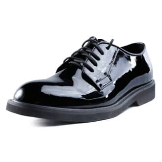 Black High Gloss Shiny Oxfords Uniform Shoes Formal Dress Military