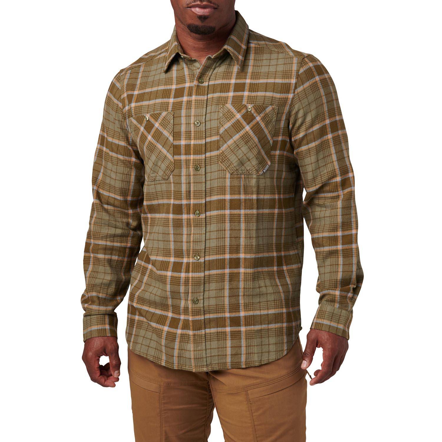 5.11 TACTICAL MEN'S SILVERWOOD MIDWEIGHT PLAID FLANNEL