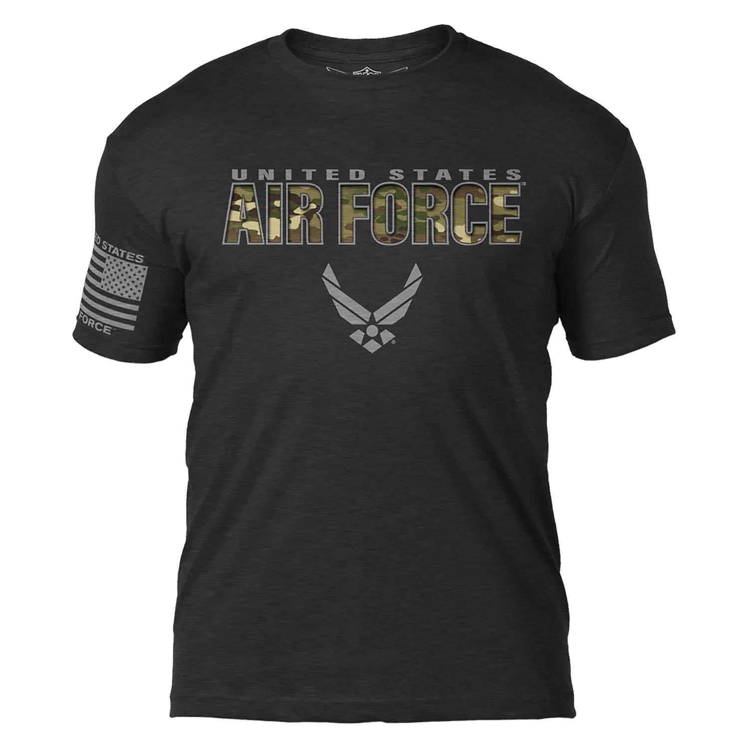 7.62 Design United States Air Force Camo Text T-Shirt