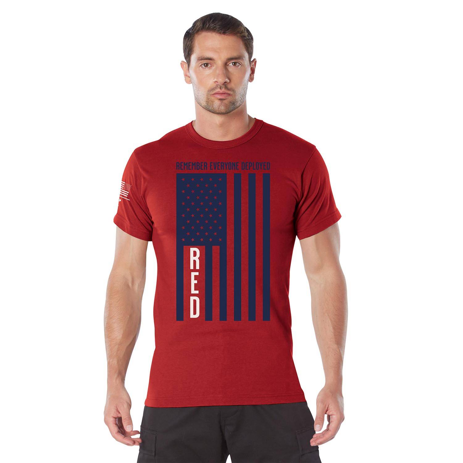 Rothco R.E.D. T-Shirt with Blue Flag