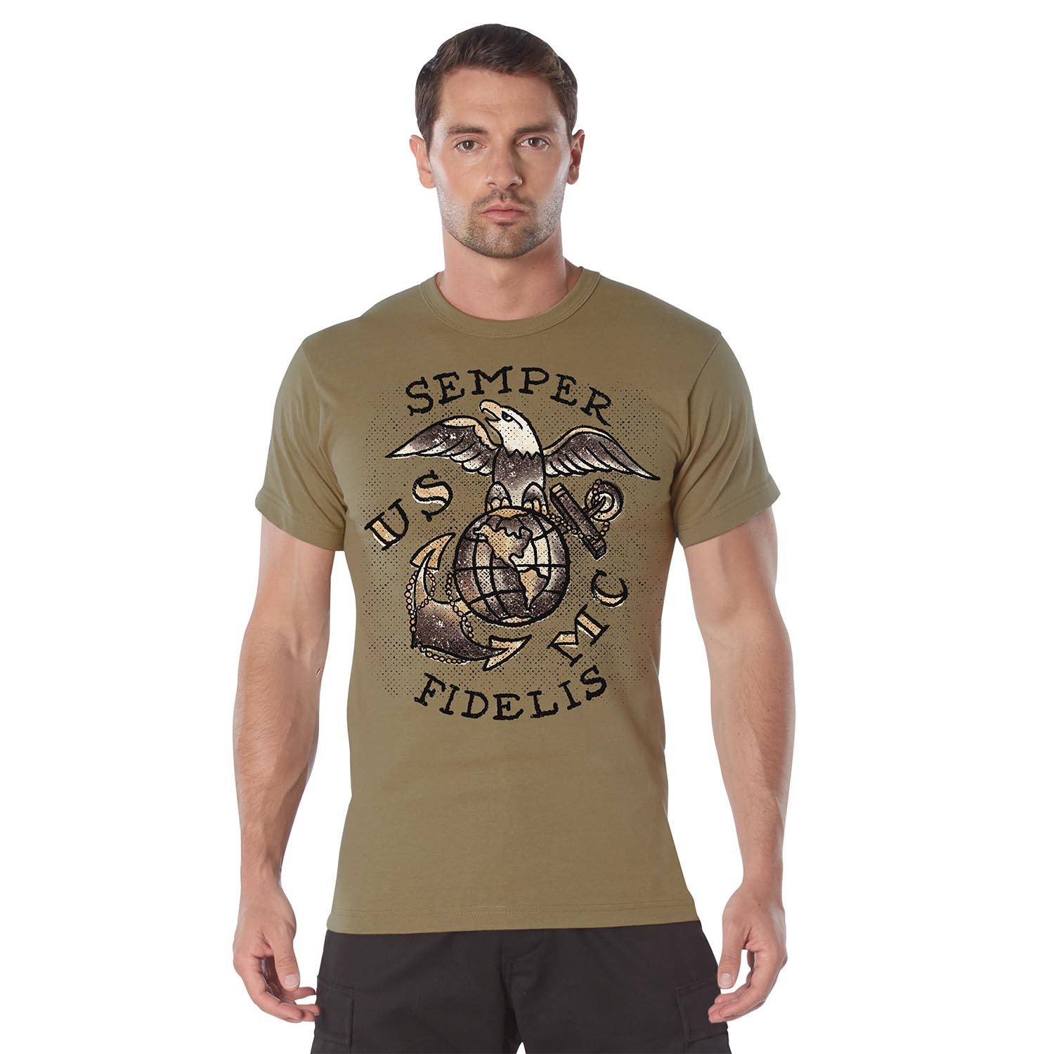 ROTHCO USMC SEMPER FIDELIS T-SHIRT