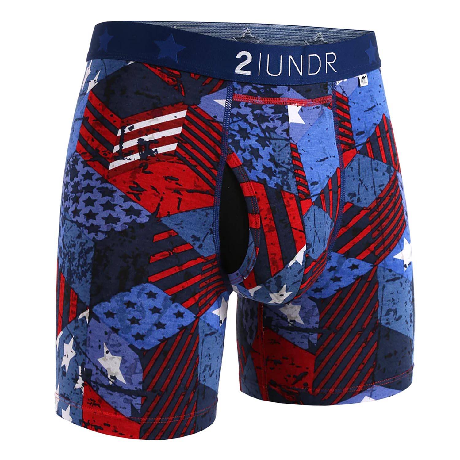 2UNDR MEN'S SWING SHIFT 6" BOXER BRIEFS