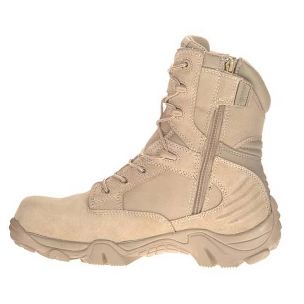 Bates Men's Gx-8 Composite Toe Side Zip Work Boot, Desert Tan top Sz 11.5