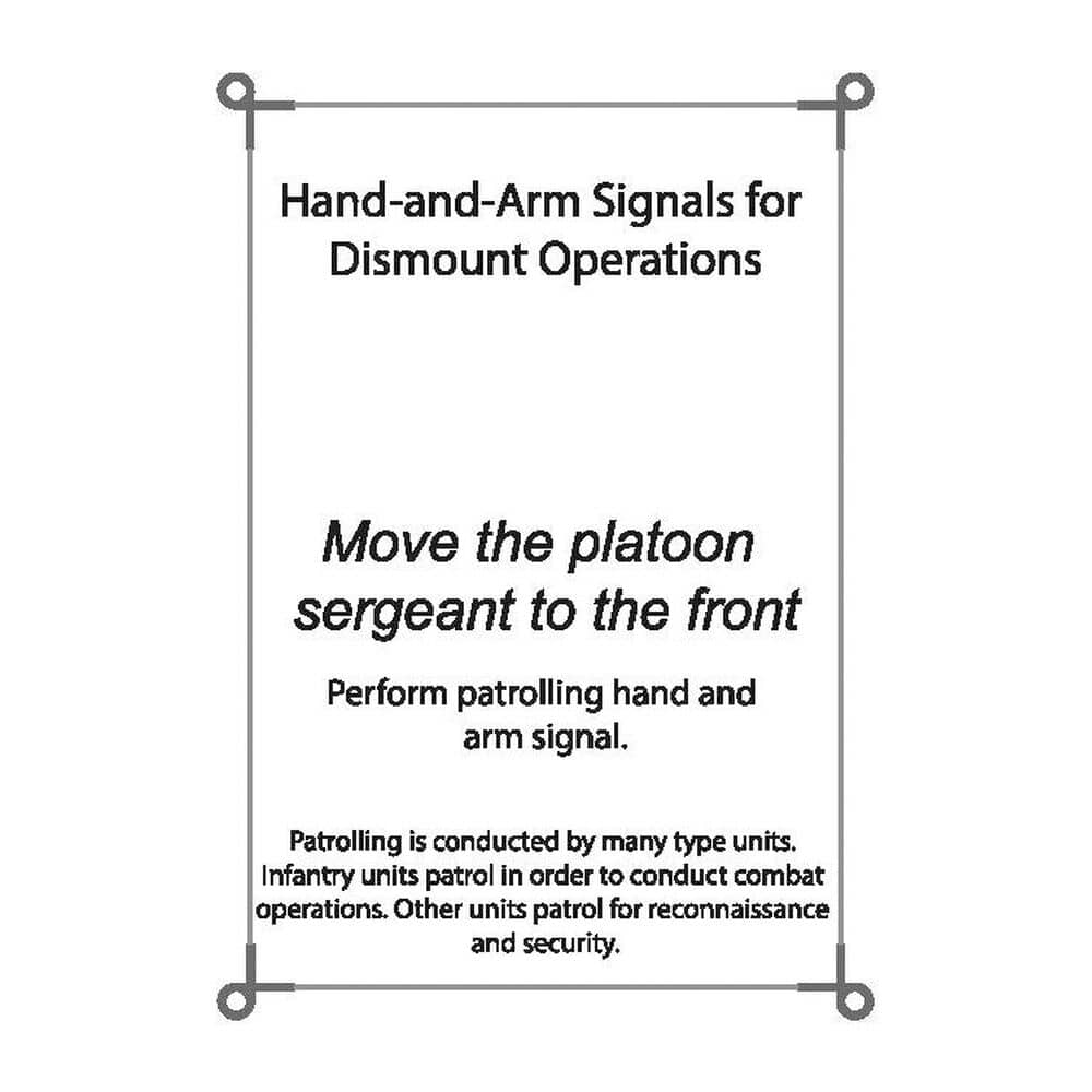 Army Flashcards Military Hand And Arm Signals Flashcard